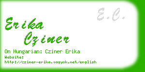 erika cziner business card